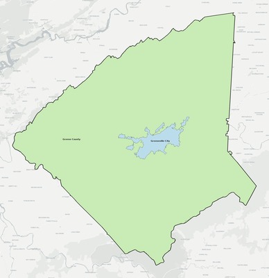 Greene County TN school district boundaries map
