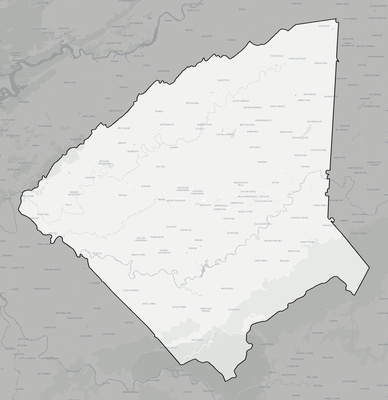 Greene County TN county basemap context