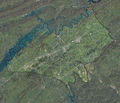 Hamblen County TN USGS imagery and topo map