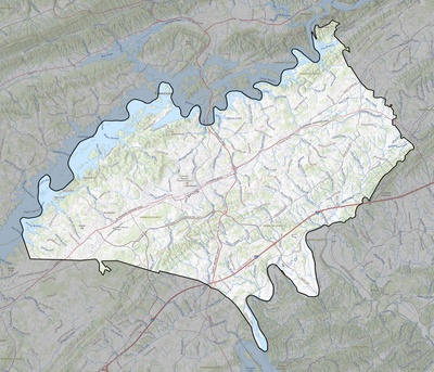 Hamblen County TN USGS topo map