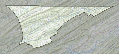 Hancock County TN USGS topo map