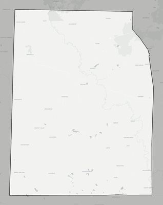 Hardeman County TN county basemap context