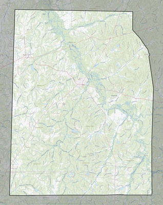 Hardeman County TN USGS topo map