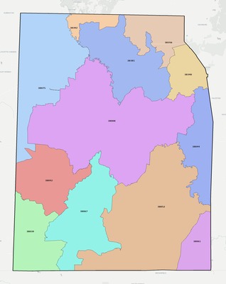 Hardeman County TN ZIP code boundaries map