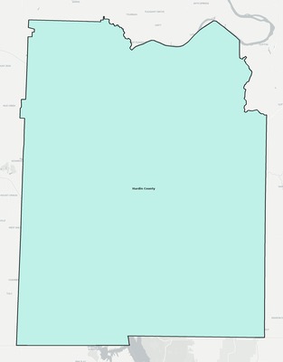 Hardin County TN school district boundaries map