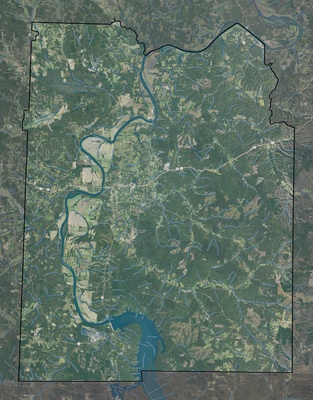 Hardin County TN USGS imagery and topo map