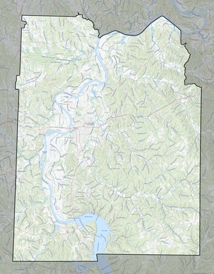 Hardin County TN USGS topo map