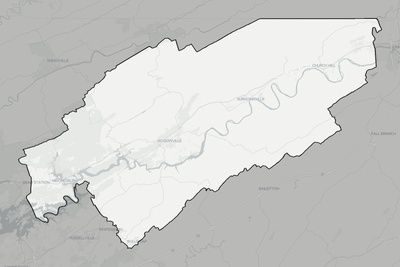 Hawkins County TN county basemap context