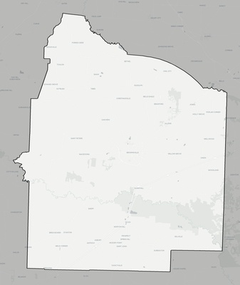 Haywood County TN county basemap context