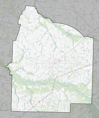 Haywood County TN USGS topo map