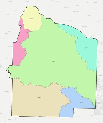 Haywood County TN ZIP code boundaries map
