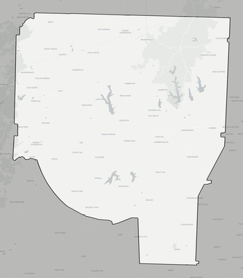Henderson County TN county basemap context