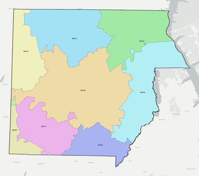Henry County TN ZIP code boundaries map