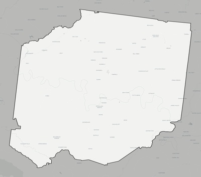Hickman County TN county basemap context