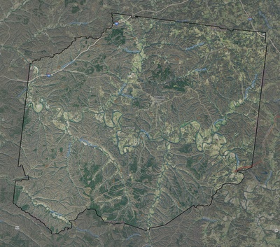 Hickman County TN USGS imagery and topo map