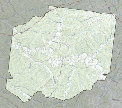 Hickman County TN USGS topo map