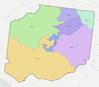 Hickman County TN townships and subdivisions map