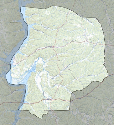 Humphreys County TN USGS topo map