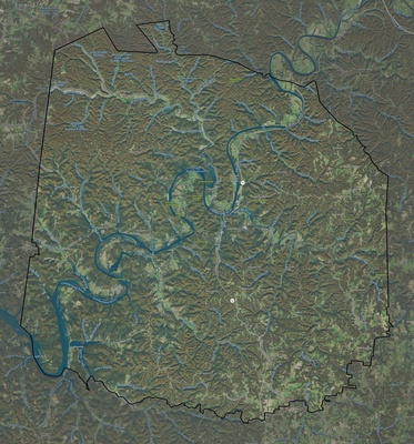 Jackson County TN USGS imagery and topo map