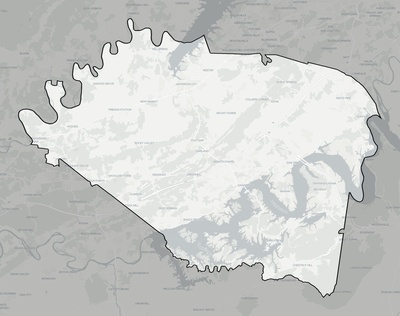 Jefferson County TN county basemap context