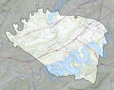 Jefferson County TN USGS topo map