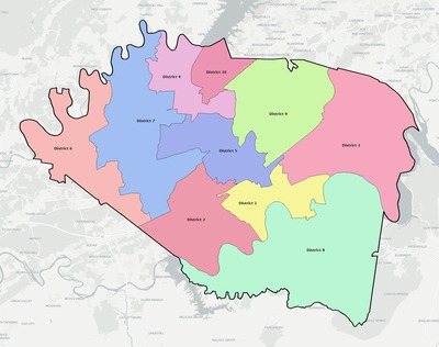 Jefferson County TN townships and subdivisions map