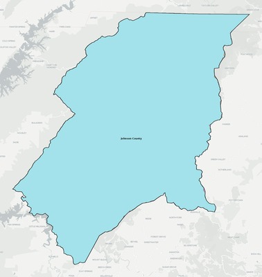Johnson County TN school district boundaries map