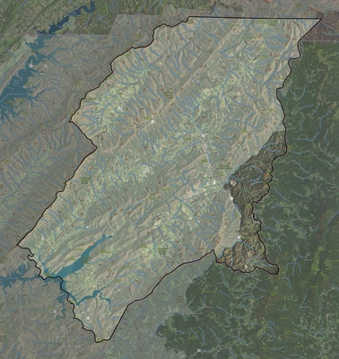 Johnson County TN USGS imagery and topo map