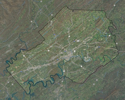Knox County TN USGS imagery and topo map