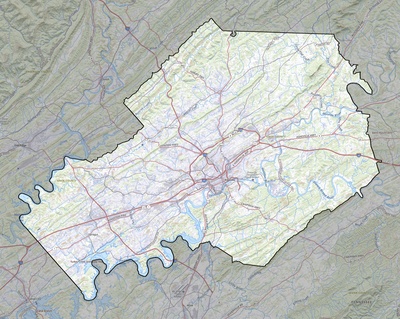 Knox County TN USGS topo map