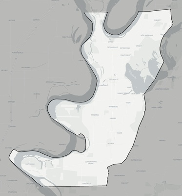 Lake County TN county basemap context