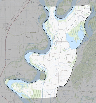 Lake County TN USGS topo map