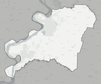 Lauderdale County TN county basemap context