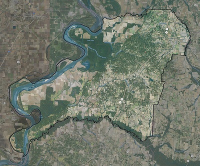 Lauderdale County TN USGS imagery and topo map