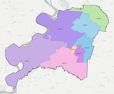 Lauderdale County TN townships and subdivisions map