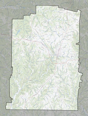 Lawrence County TN USGS topo map