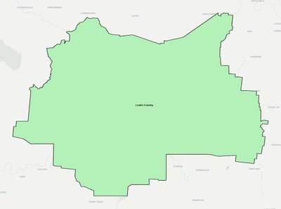Lewis County TN school district boundaries map