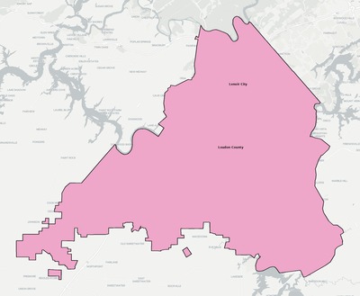 Loudon County TN school district boundaries map