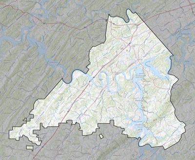 Loudon County TN USGS topo map