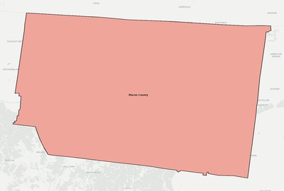 Macon County TN school district boundaries map