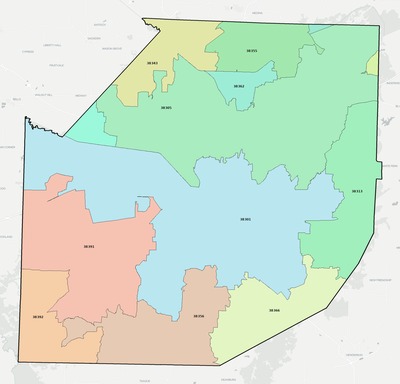Madison County TN ZIP code boundaries map
