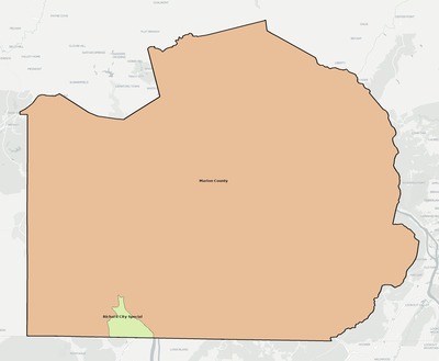 Marion County TN school district boundaries map