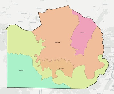 Marion County TN townships and subdivisions map