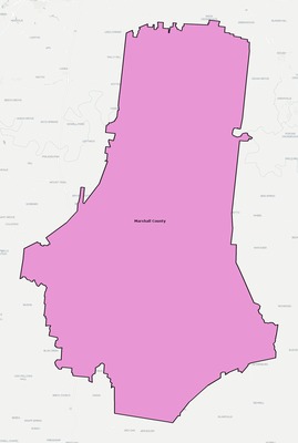 Marshall County TN school district boundaries map