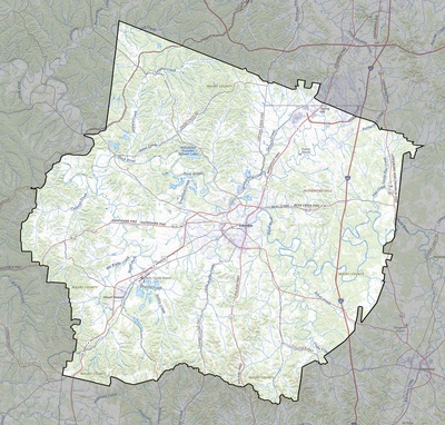 Maury County TN USGS topo map