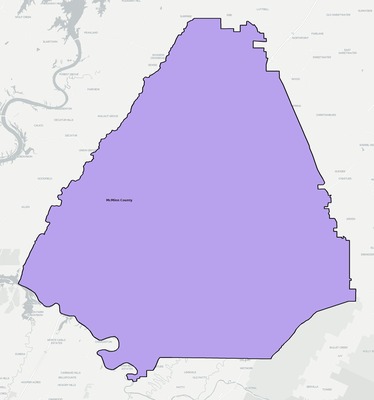 McMinn County TN school district boundaries map