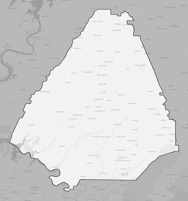 McMinn County TN county basemap context