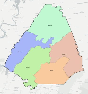 McMinn County TN townships and subdivisions map