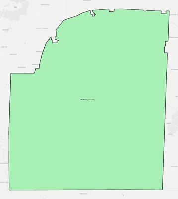 McNairy County TN school district boundaries map