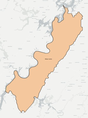 Meigs County TN school district boundaries map